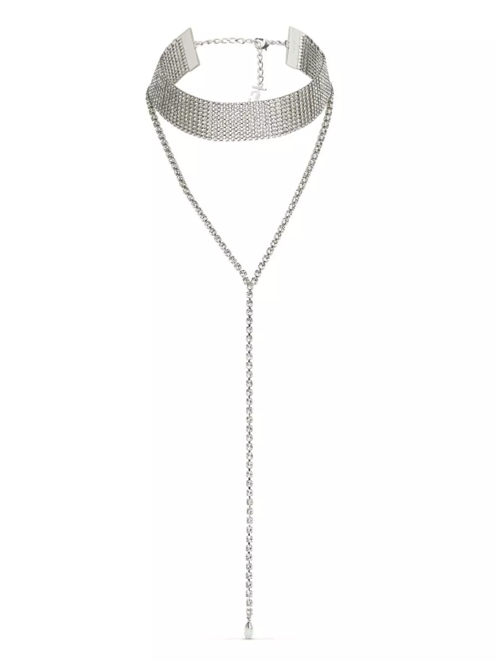 Affordable Jimmy Choo Saeda crystal-embellished chain necklace Women 0116