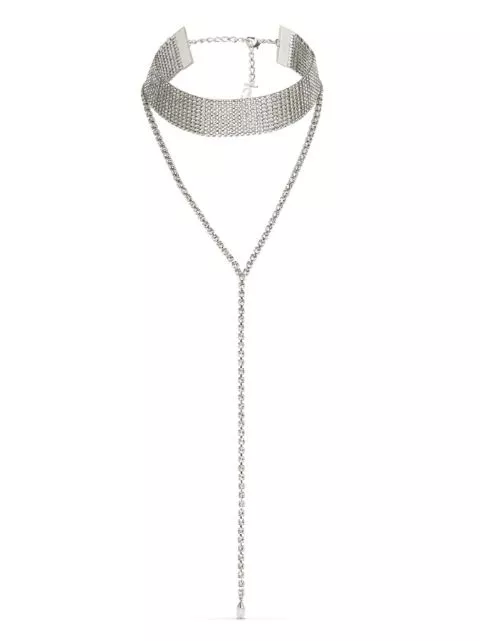 Jimmy Choo Saeda crystal-embellished chain necklace Women 0116