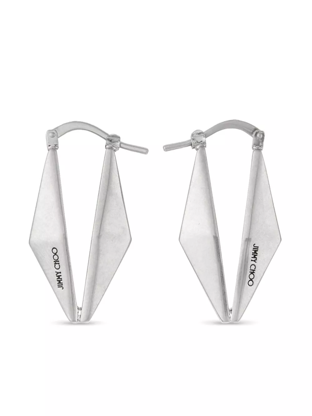 Jimmy Choo Diamond engraved-logo earrings Women 0116