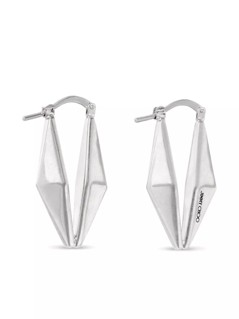 Affordable Jimmy Choo Diamond engraved-logo earrings Women 0116