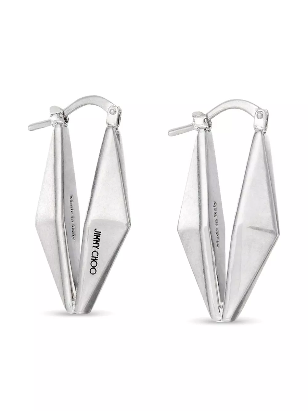 Affordable Jimmy Choo Diamond engraved-logo earrings Women 0116